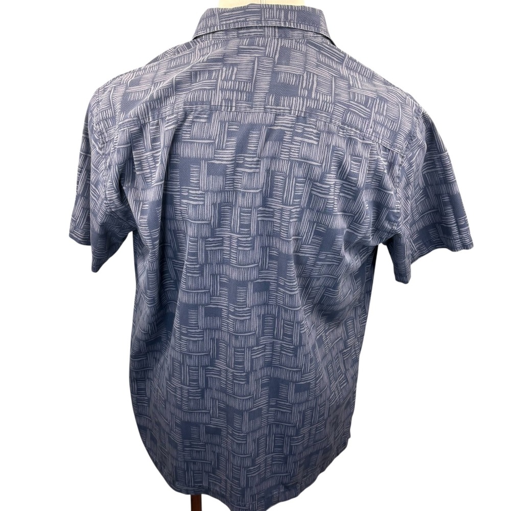 Tommy Bahama Island Zone Mens XL Silk Blend Short Sleeve Button Up Shirt Blue - Picture 4 of 8